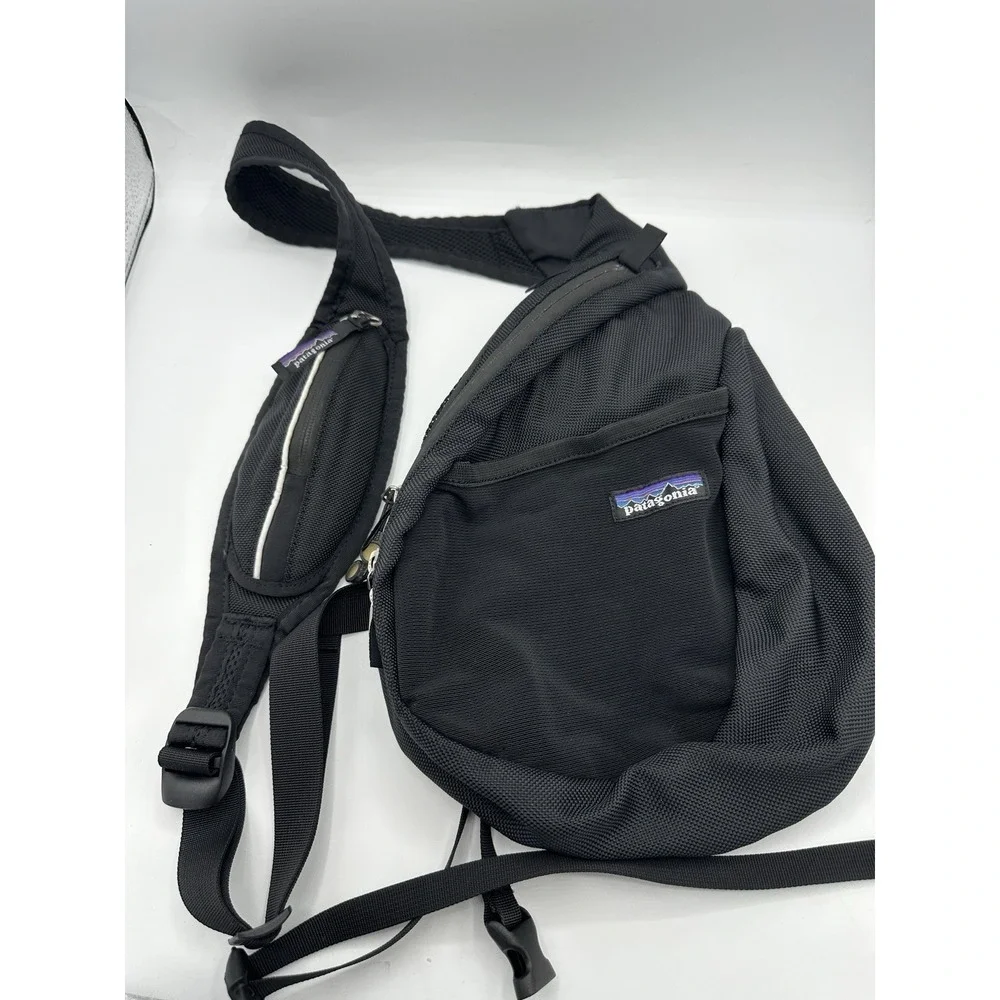 Patagonia 00s Orbiter Sling Bag Black Vintage Shoulder Crossbody Body Bag Rare